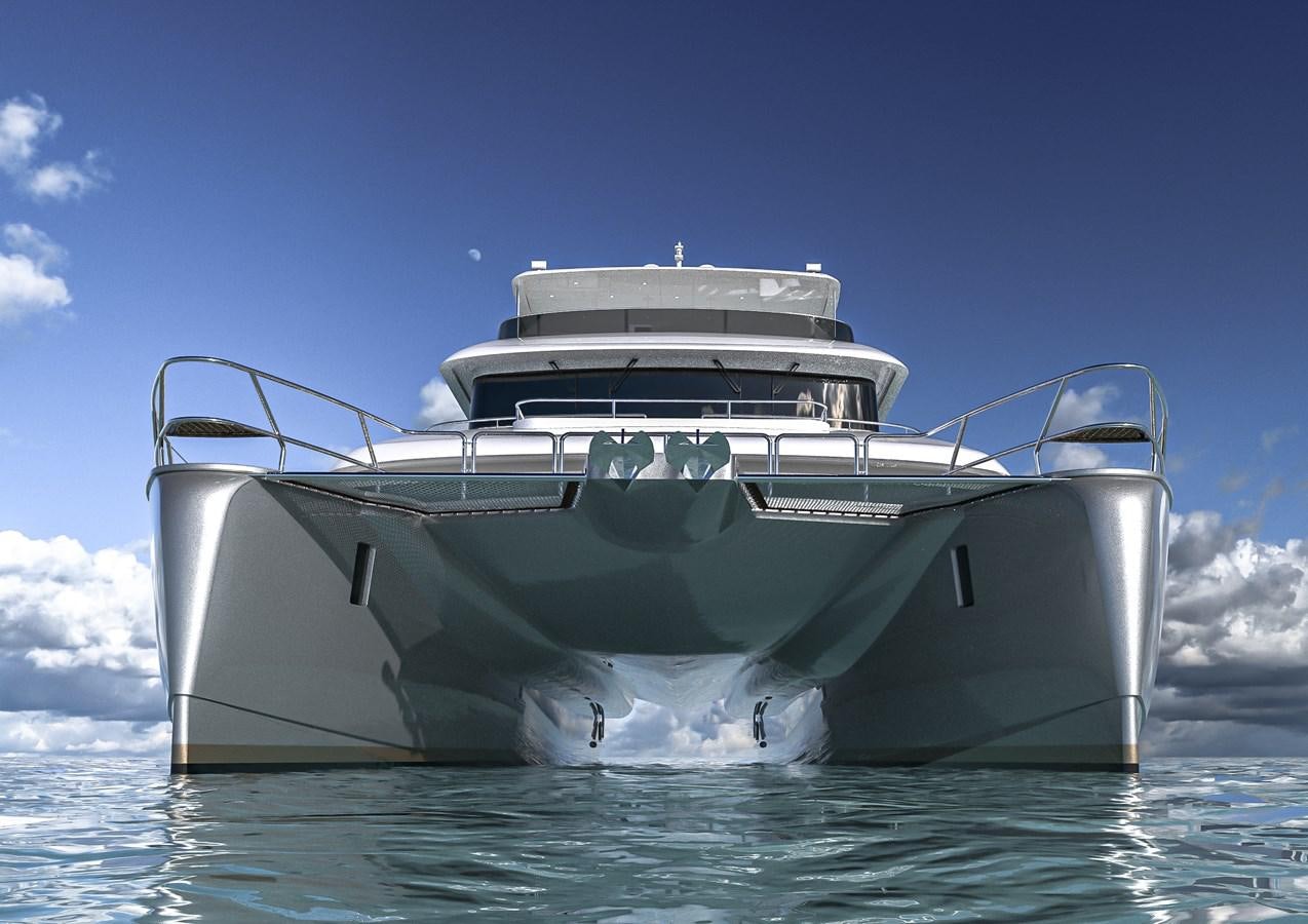 a boat in the water aboard STELLARCAT AL2502 Yacht for Sale