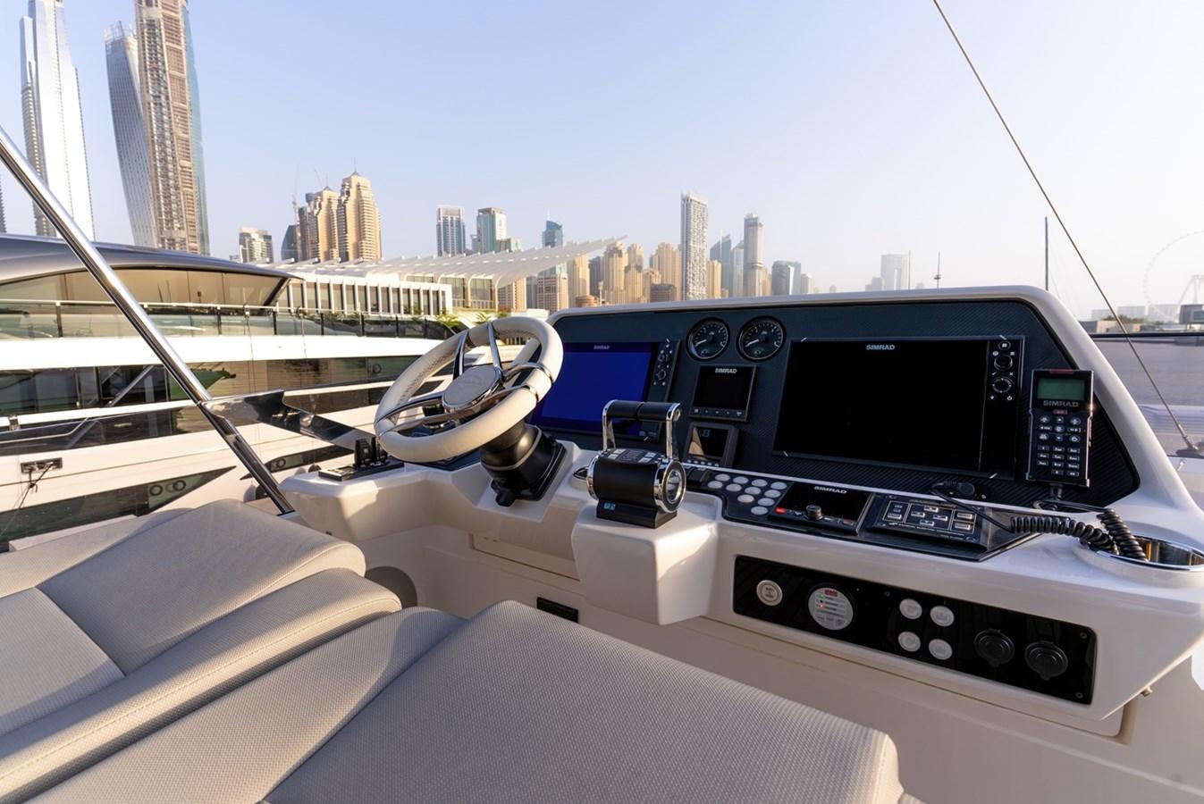 a dashboard of a car aboard 2023 SUNSEEKER 74 SPORTS  XPS Yacht for Sale
