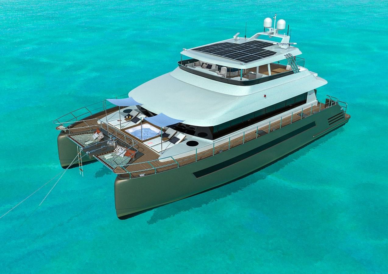 a high angle view of a boat aboard STELLARCAT AL2002 Yacht for Sale