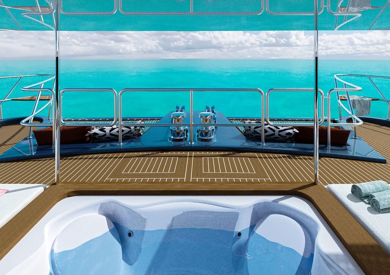 a boat with a deck aboard STELLARCAT AL2002 Yacht for Sale