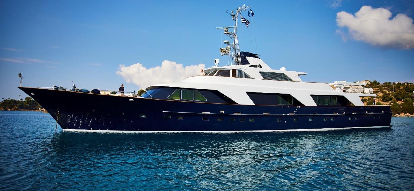 a boat on the water aboard AETEA Yacht for Sale