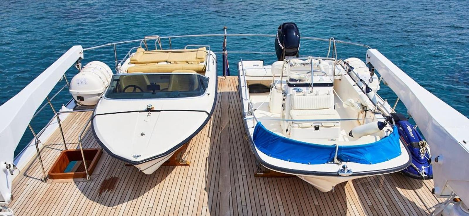 a boat on a dock aboard AETEA Yacht for Sale