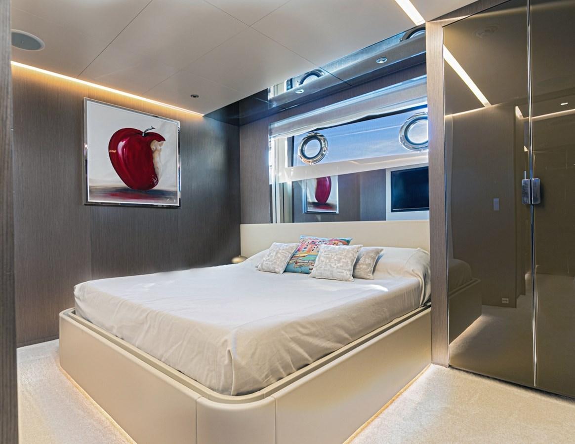 a bed in a room aboard JAG'B Yacht for Sale