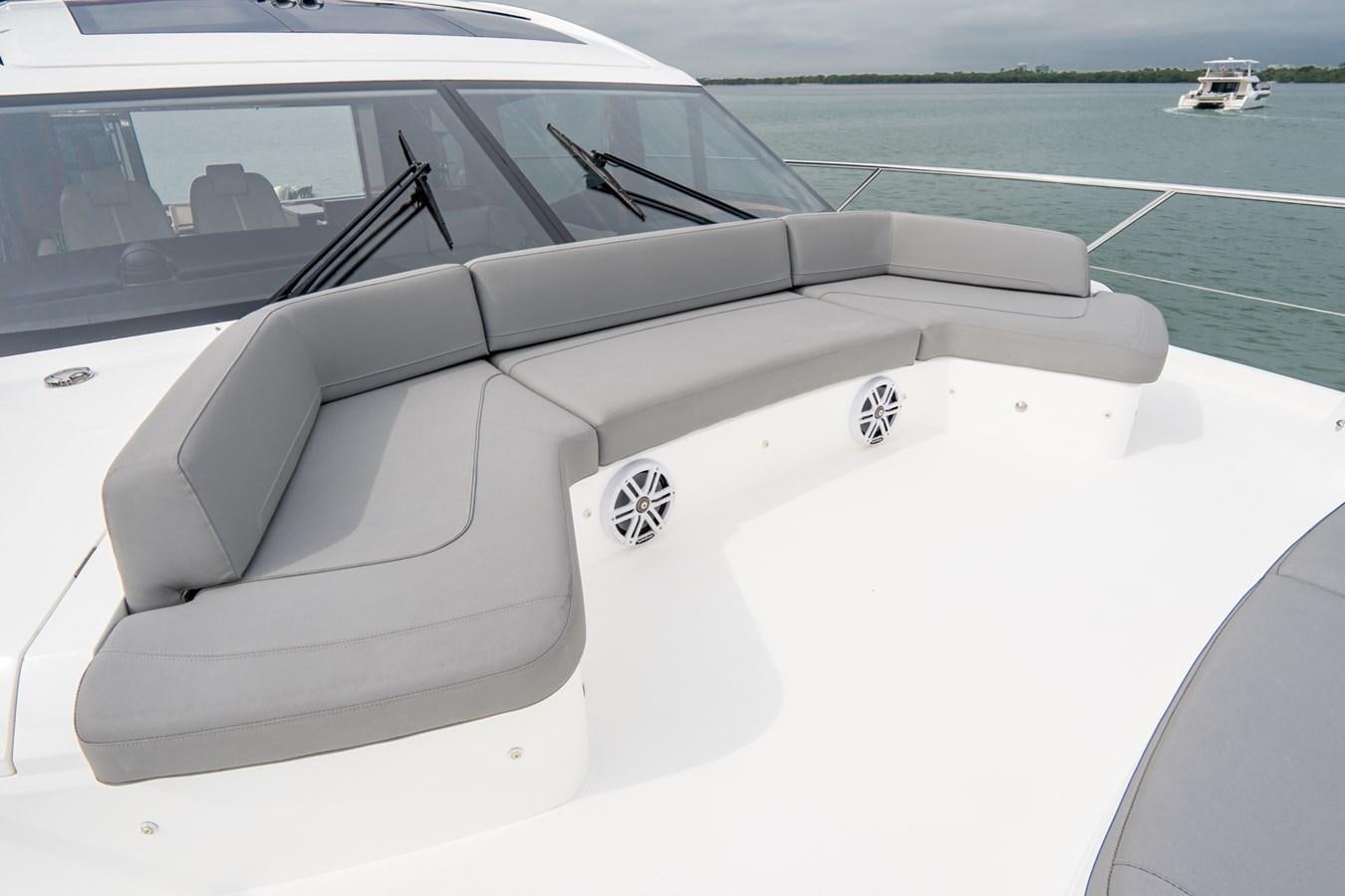 the inside of a car aboard CINDERELLA Yacht for Sale