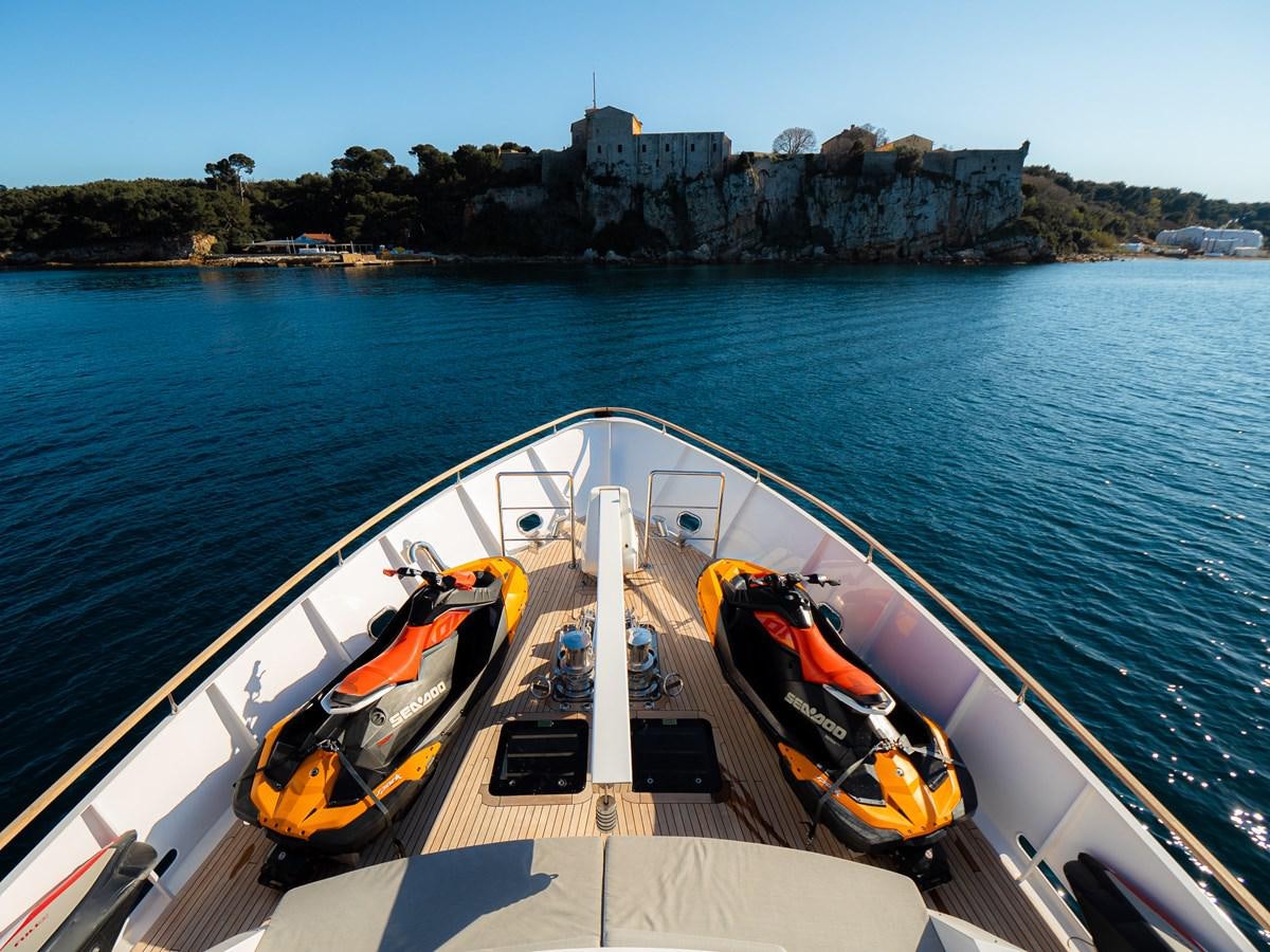 a boat on the water aboard HELIAD III Yacht for Sale