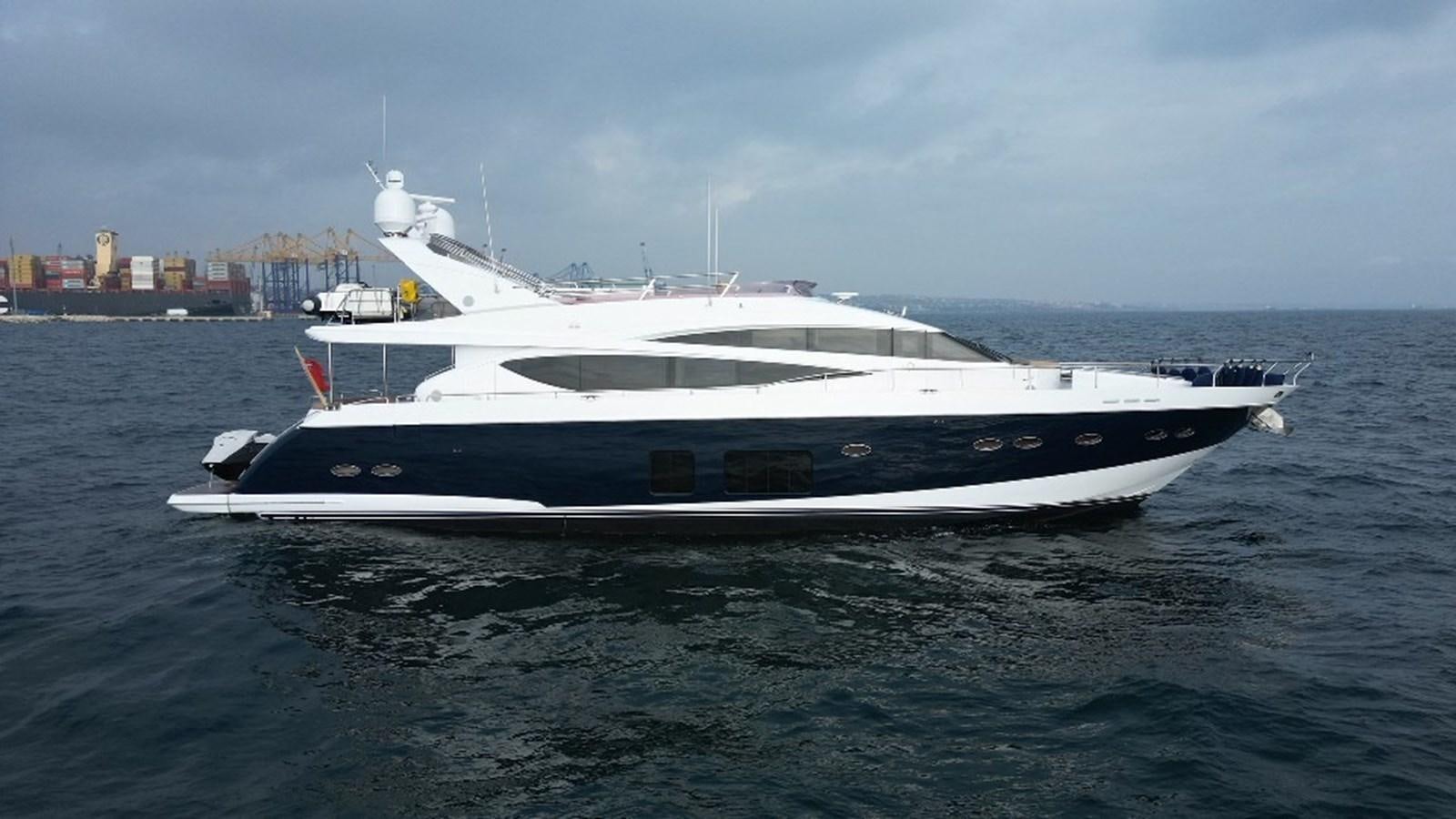 a white yacht in the water aboard PRINCESS 21M Yacht for Sale
