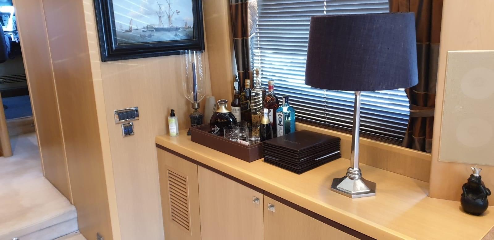 a lamp on a counter aboard PRINCESS 21M Yacht for Sale