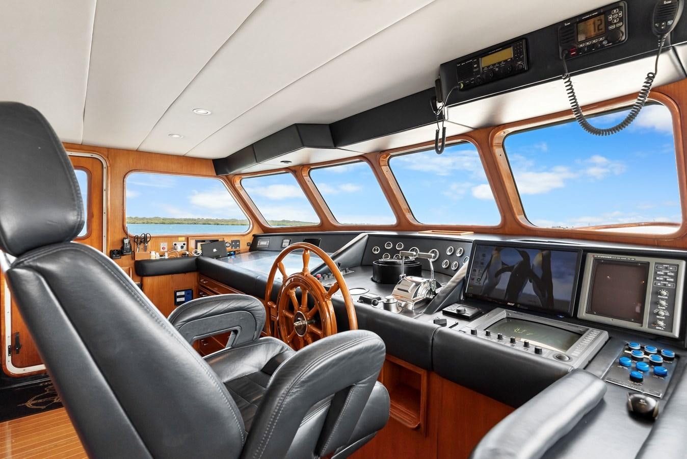 inside of a plane aboard HUNTRESS Yacht for Sale