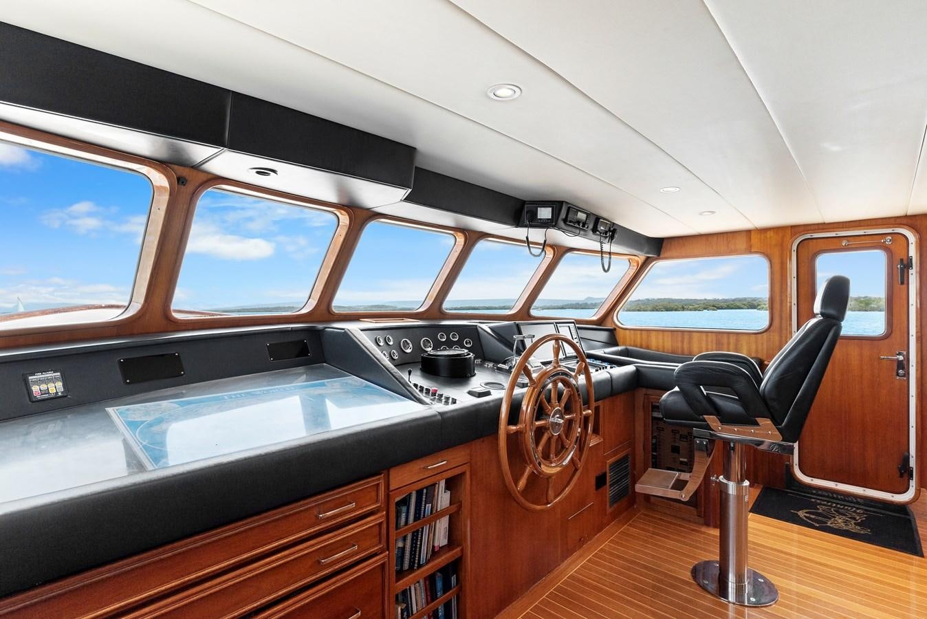 inside of a vehicle aboard HUNTRESS Yacht for Sale