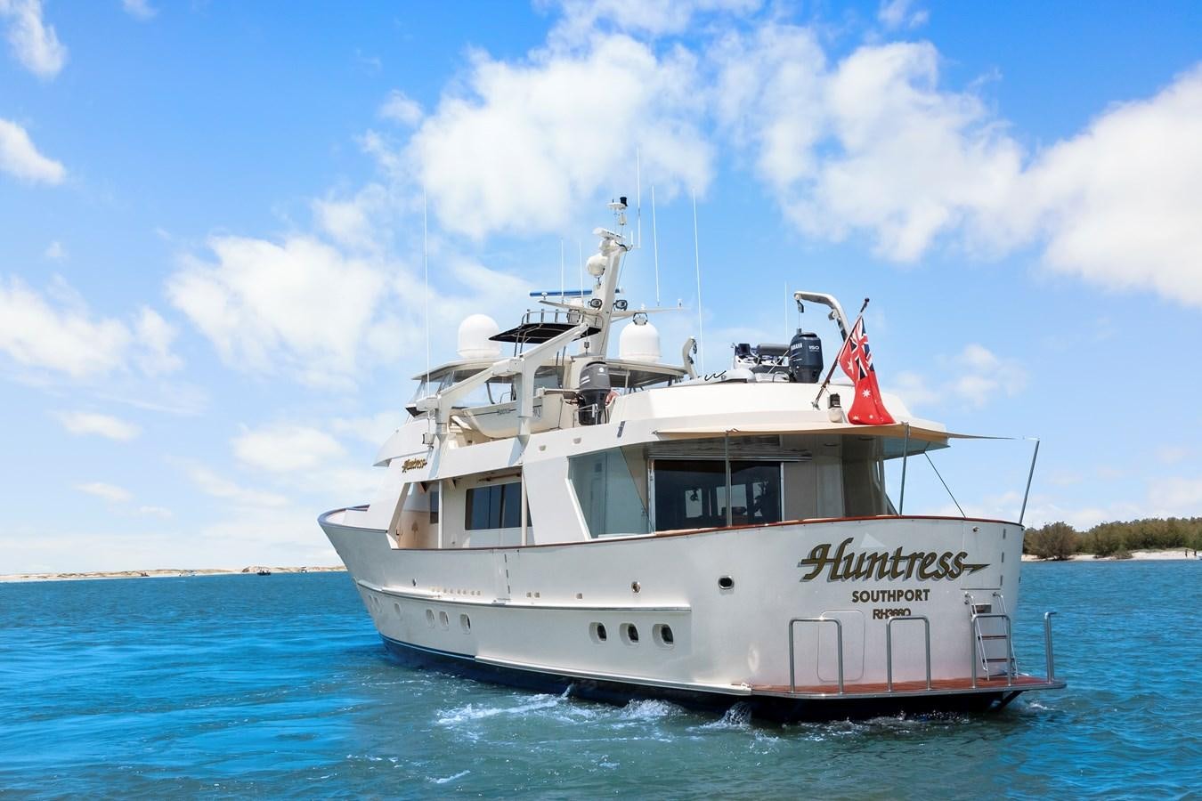a boat in the water aboard HUNTRESS Yacht for Sale