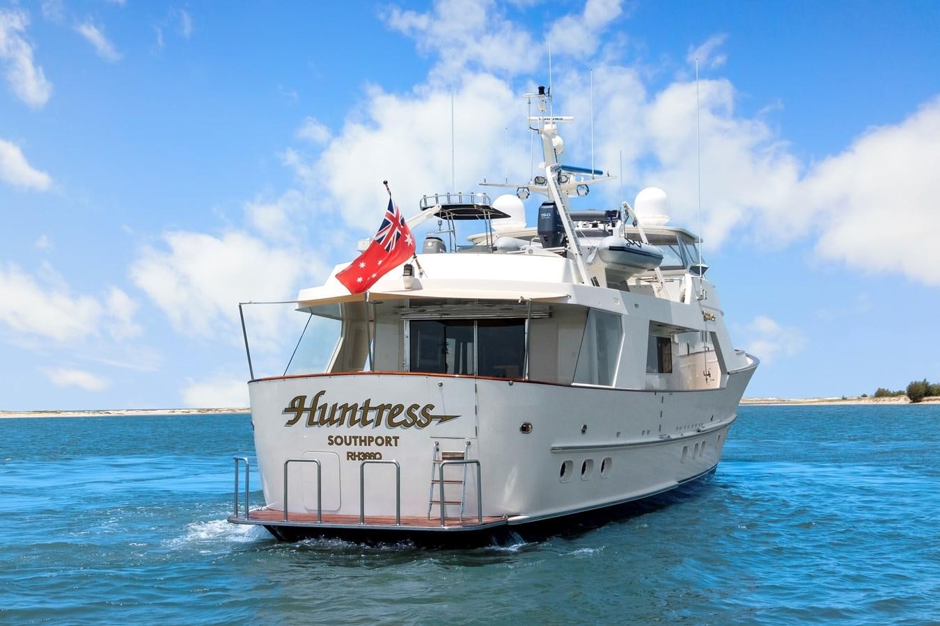 a boat in the water aboard HUNTRESS Yacht for Sale