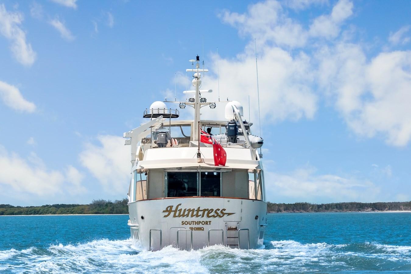 a boat in the water aboard HUNTRESS Yacht for Sale