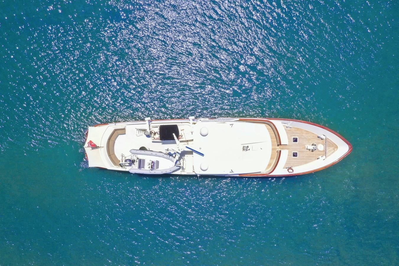 a ship in the water aboard HUNTRESS Yacht for Sale