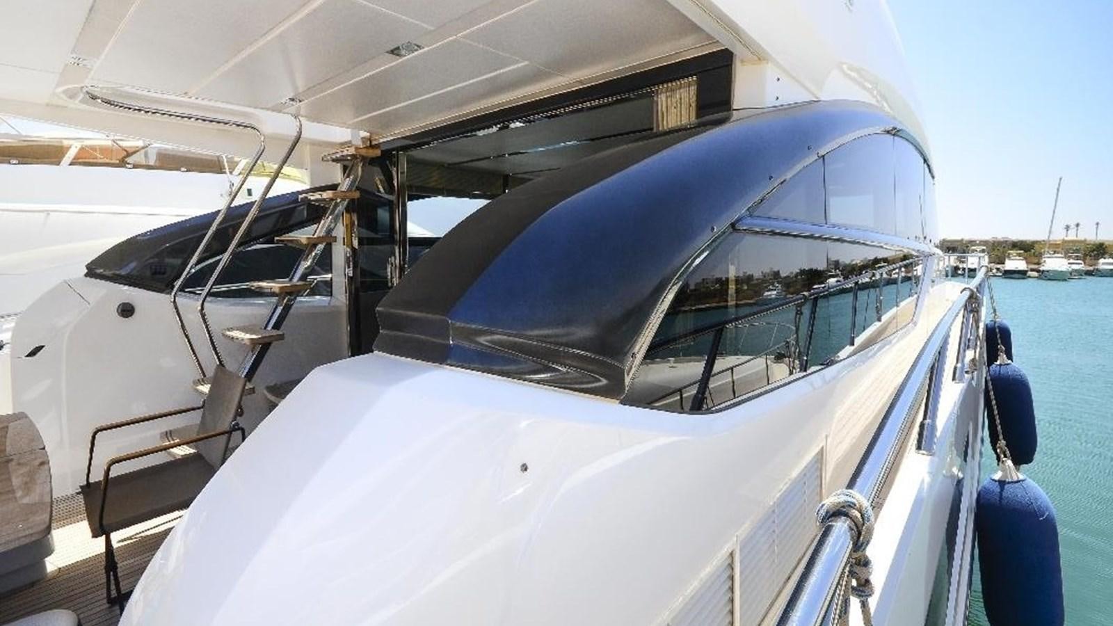 the front of a boat aboard NAVY Yacht for Sale