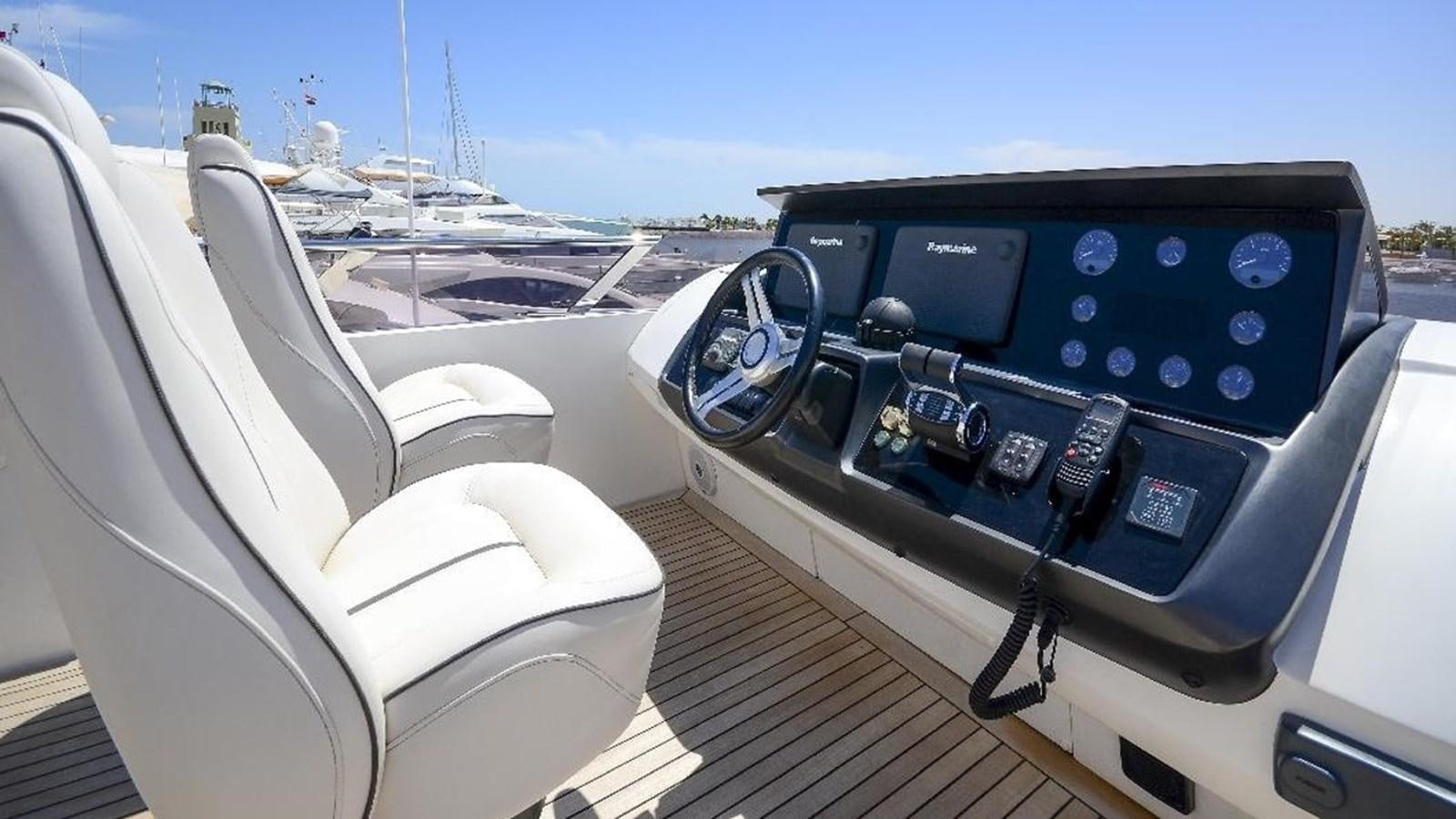 the inside of a car aboard NAVY Yacht for Sale