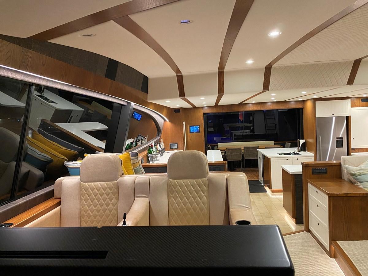 a room with a couch and a table aboard THE KEYS Yacht for Sale