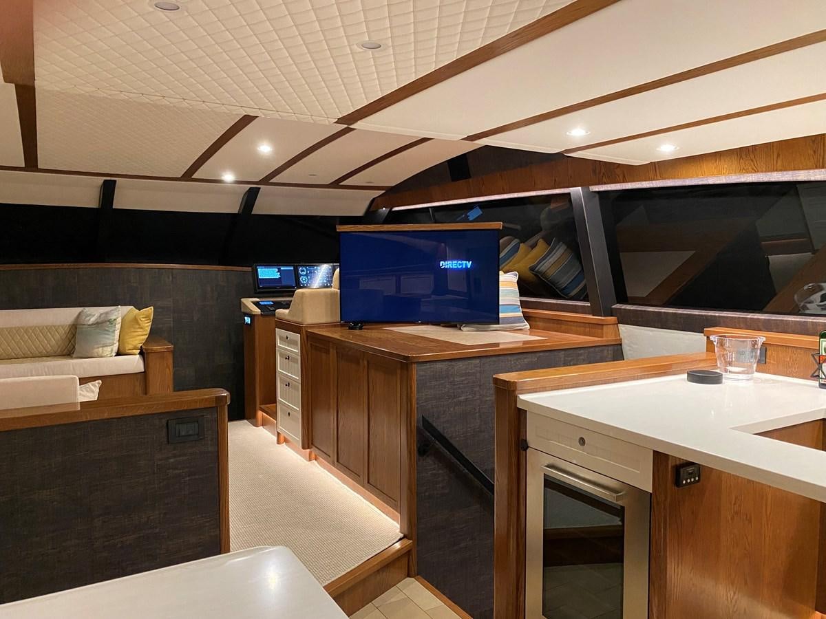 a room with a desk and a computer aboard THE KEYS Yacht for Sale