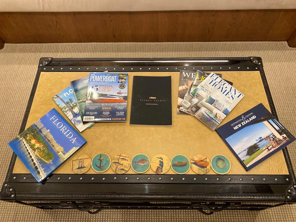 a black case with a group of cards in it aboard THE KEYS Yacht for Sale