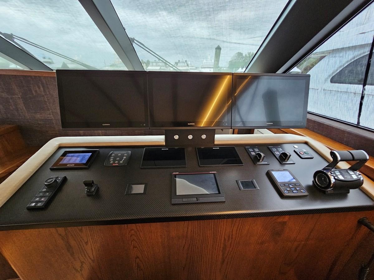 a radio on a table aboard THE KEYS Yacht for Sale