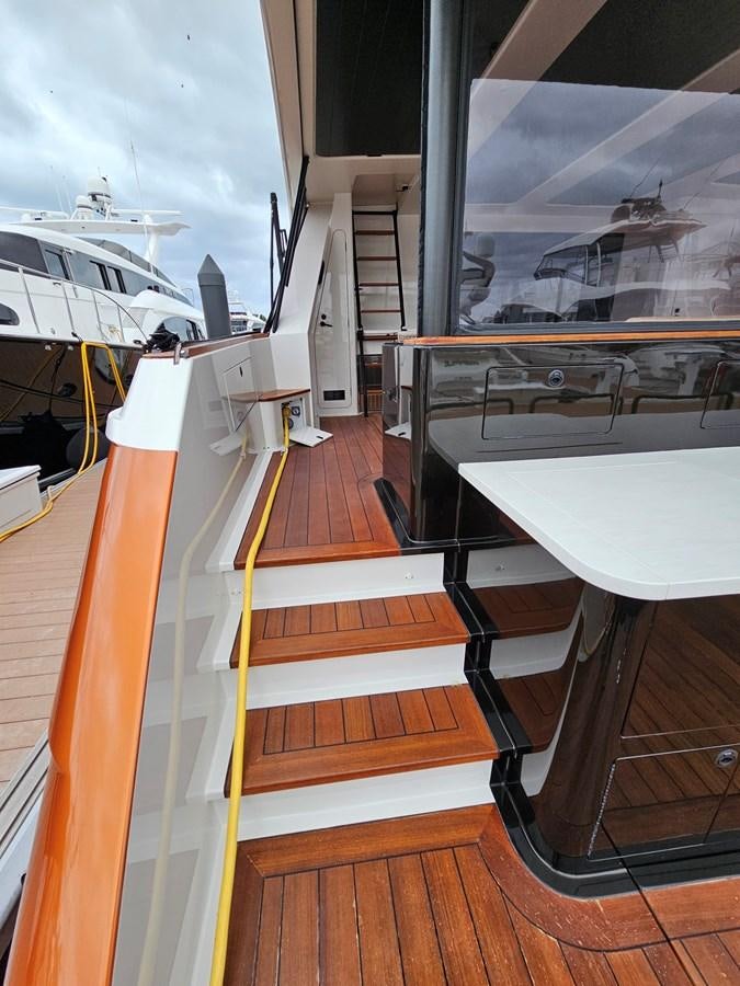a view of the deck of a ship from the inside of a ship aboard THE KEYS Yacht for Sale