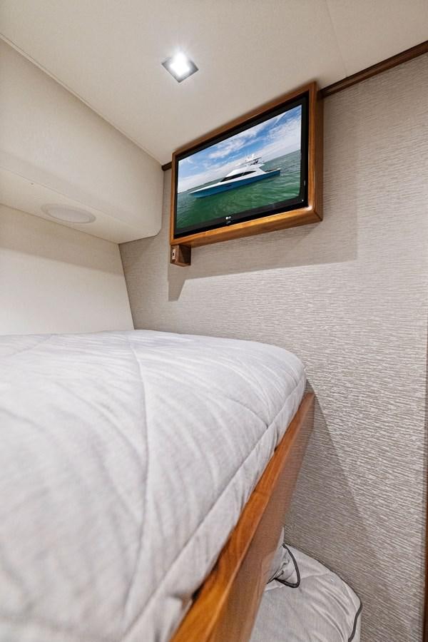 a television on a wall aboard ZATARA Yacht for Sale
