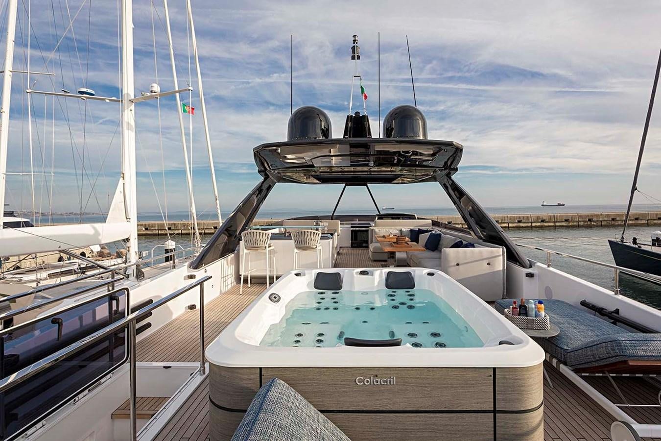 a large ship in a harbor aboard ANINHA I Yacht for Sale