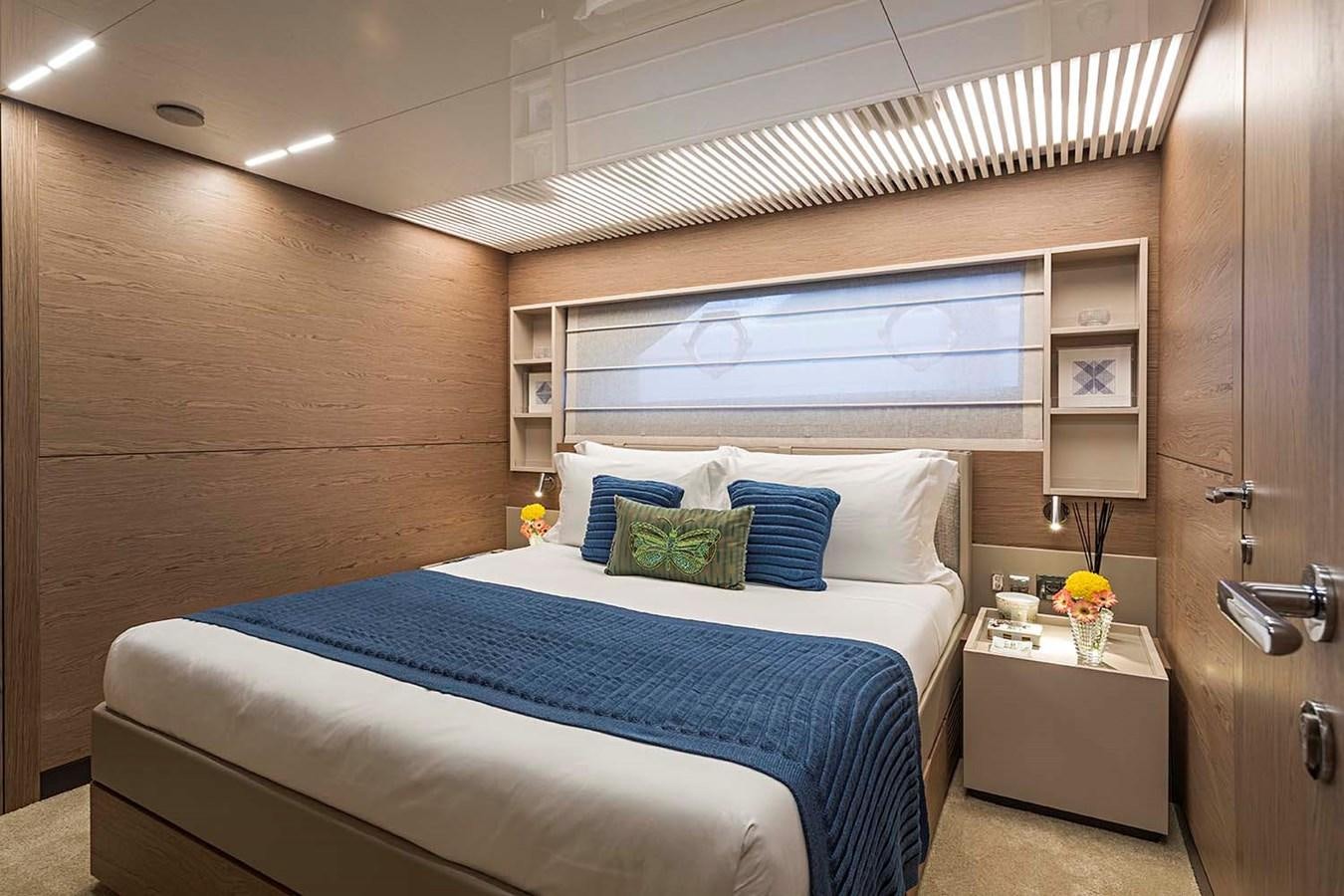 a bed in a room aboard ANINHA I Yacht for Sale
