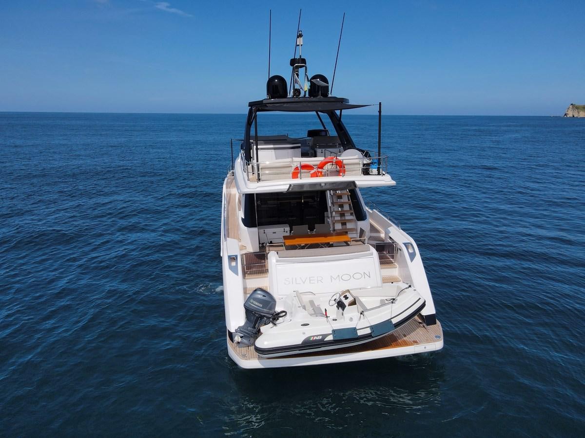 a boat in the water aboard SILVER MOON Yacht for Sale