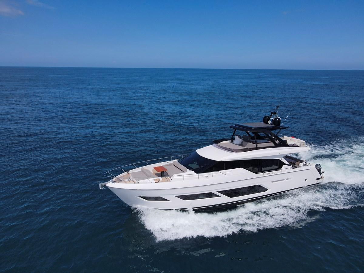 a white yacht on the water aboard SILVER MOON Yacht for Sale