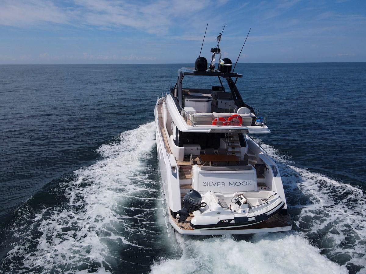 a boat on the water aboard SILVER MOON Yacht for Sale