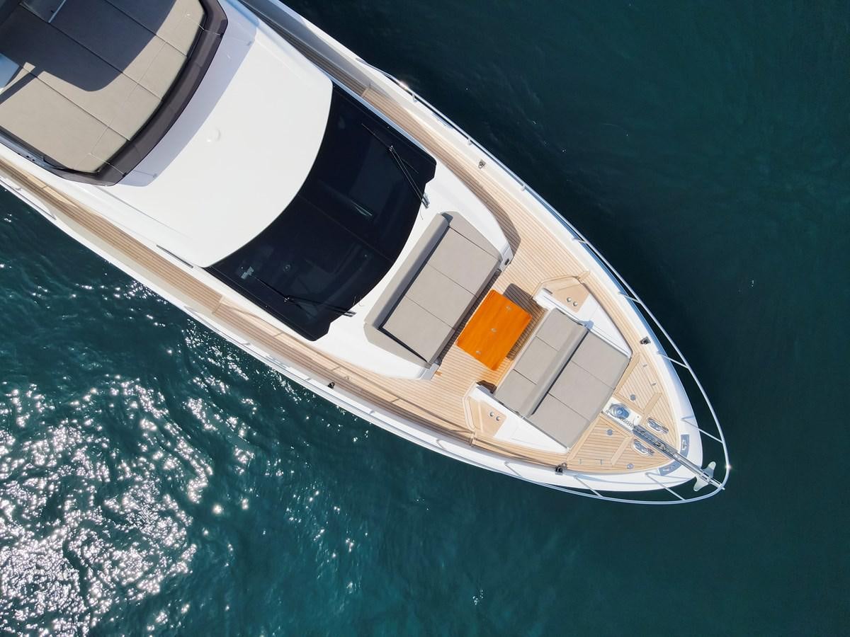 a high angle view of a boat aboard SILVER MOON Yacht for Sale