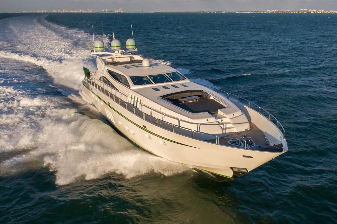 a white boat on the water aboard LEOPARD Yacht for Sale
