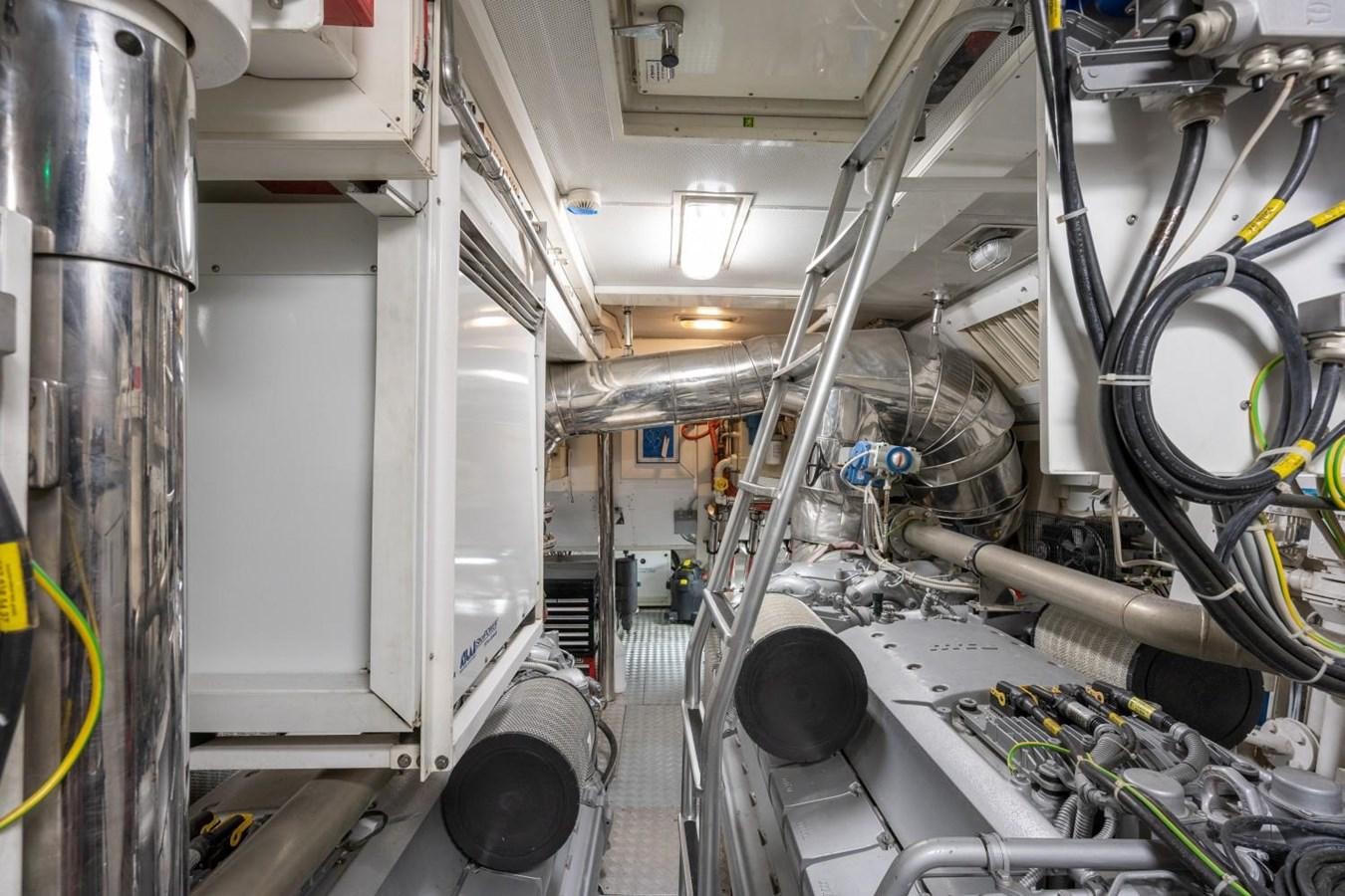 a large factory with large machinery aboard LEOPARD Yacht for Sale