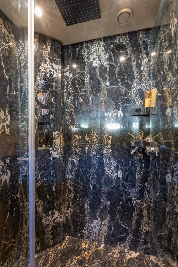 a wall with lights and a wall aboard LEOPARD Yacht for Sale