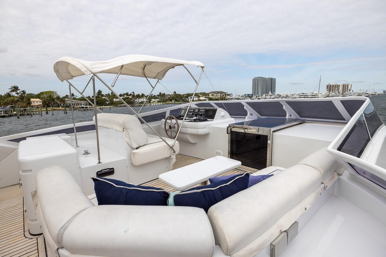 a boat with a white umbrella aboard ENDLESS SUN Yacht for Sale