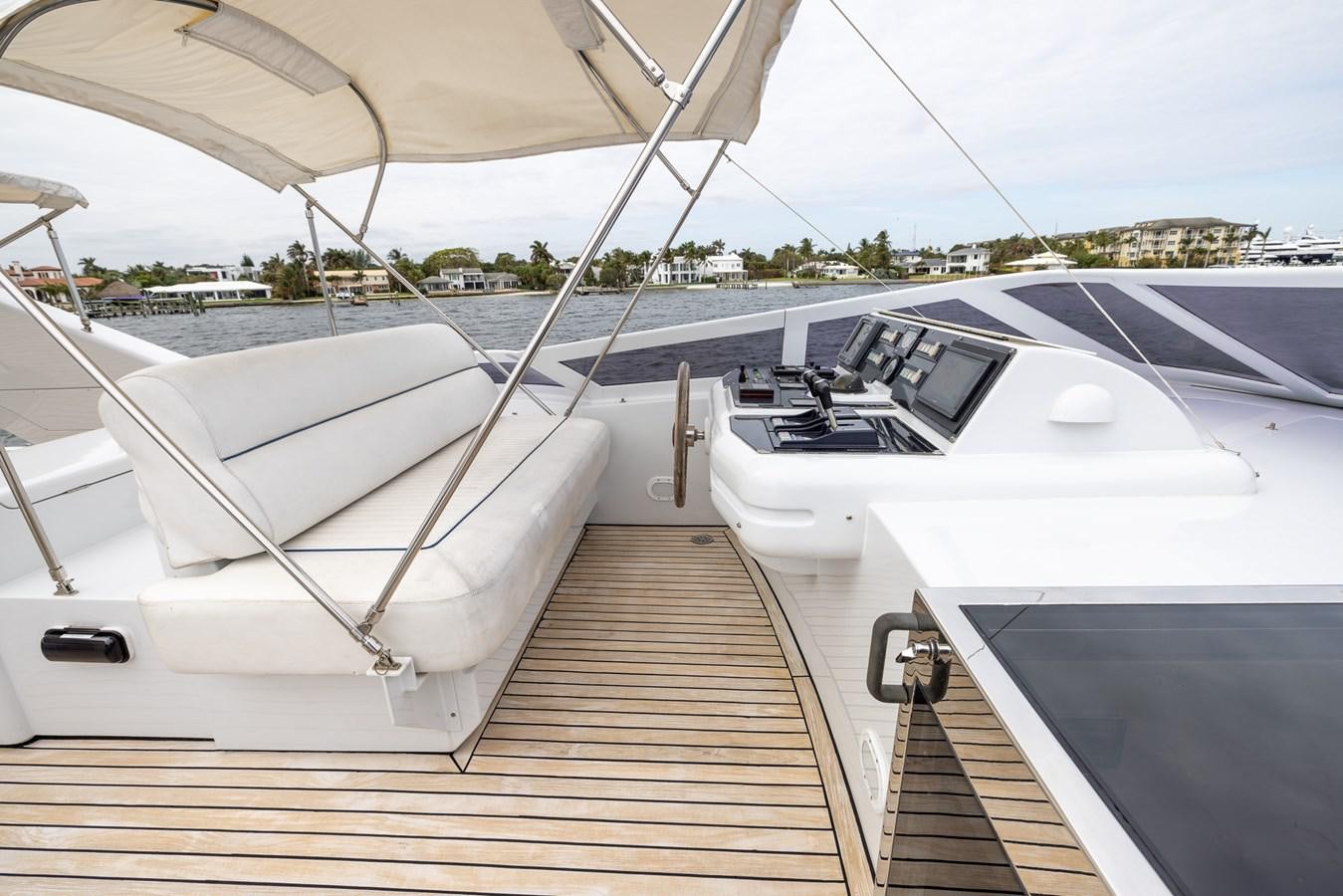 a deck with a boat on it aboard ENDLESS SUN Yacht for Sale