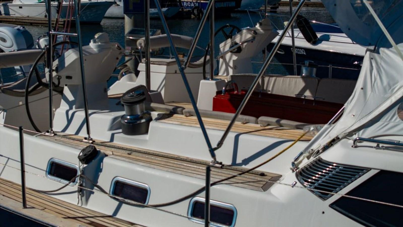 a boat with many white sails aboard SAPPHIRE II OF LONDON Yacht for Sale