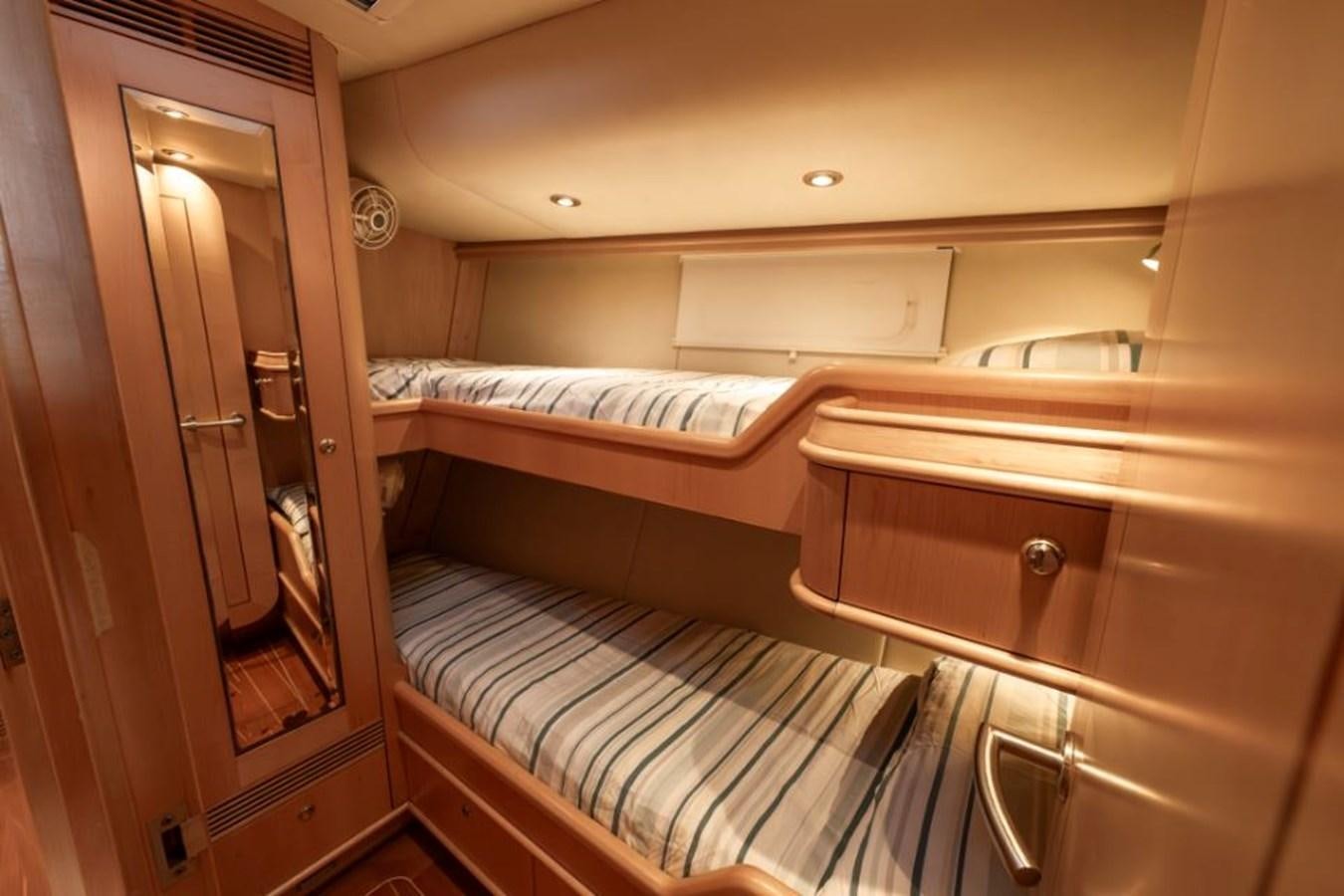 a room with bunk beds aboard SAPPHIRE II OF LONDON Yacht for Sale