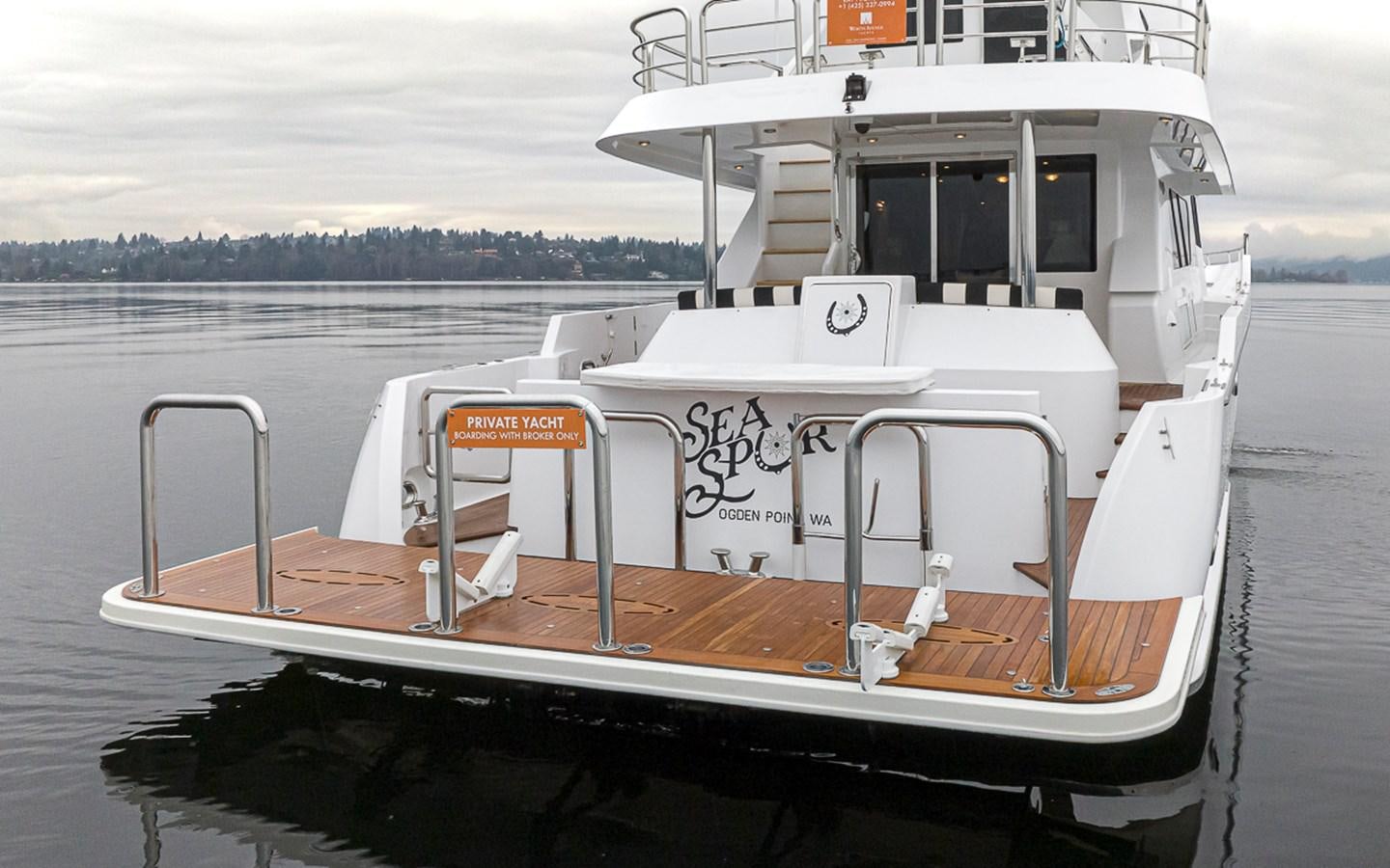 a boat on the water aboard SEA SPUR Yacht for Sale