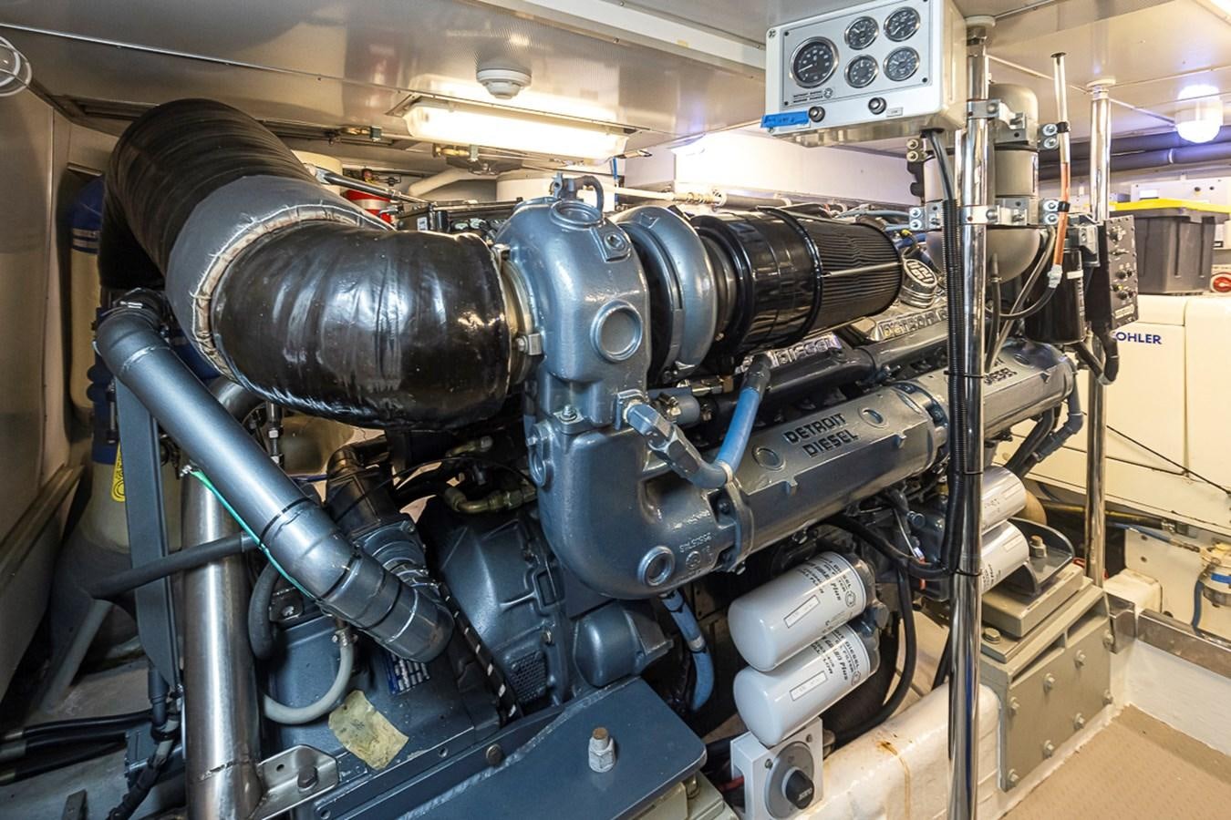 a machine with a large metal pipe aboard SEA SPUR Yacht for Sale