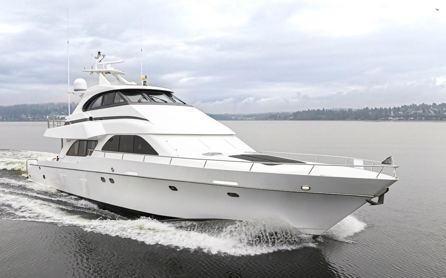 a white yacht on the water aboard SEA SPUR Yacht for Sale
