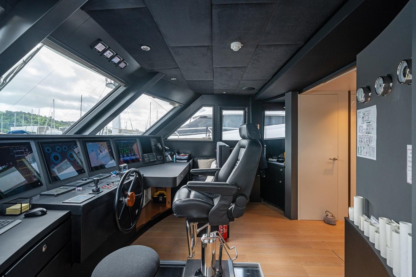 inside of a vehicle with computers aboard JASMINE LUNA Yacht for Sale