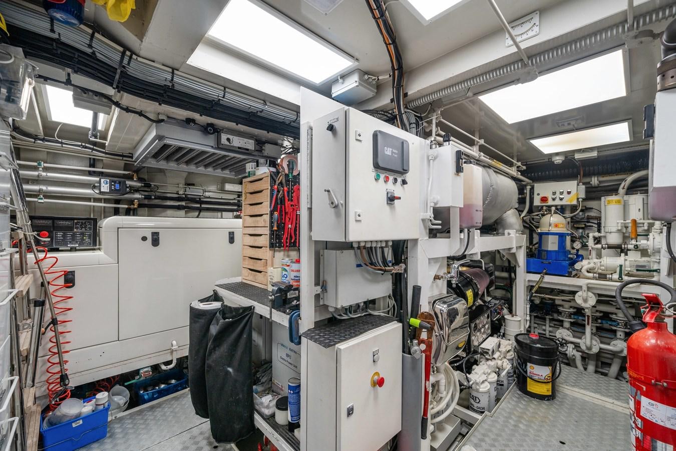 a room with machinery and equipment aboard JASMINE LUNA Yacht for Sale