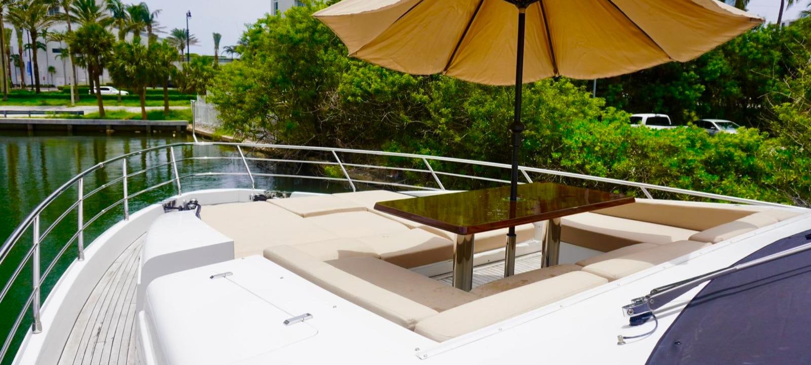 a boat on the water aboard OUR TIME Yacht for Sale