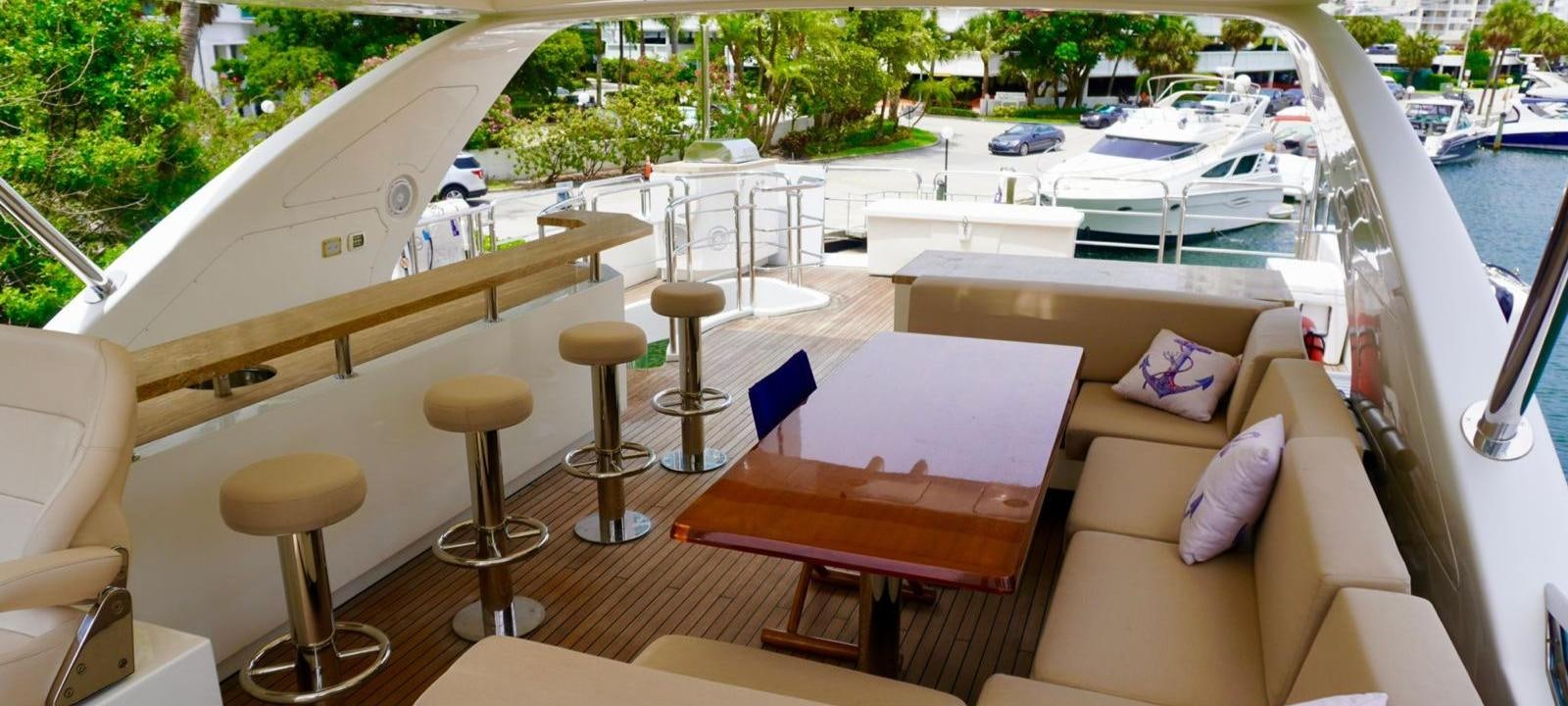 a boat on the water aboard OUR TIME Yacht for Sale