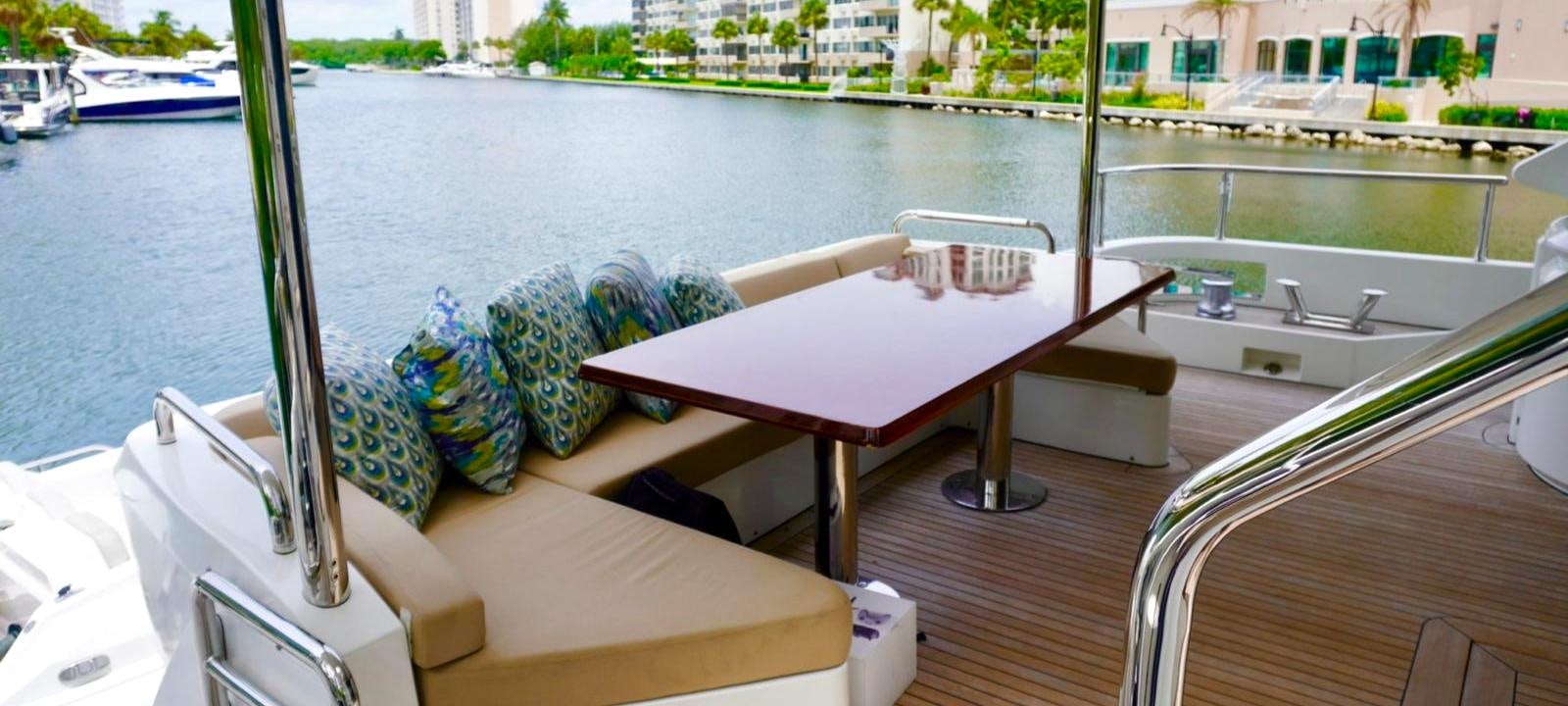 a boat on the water aboard OUR TIME Yacht for Sale