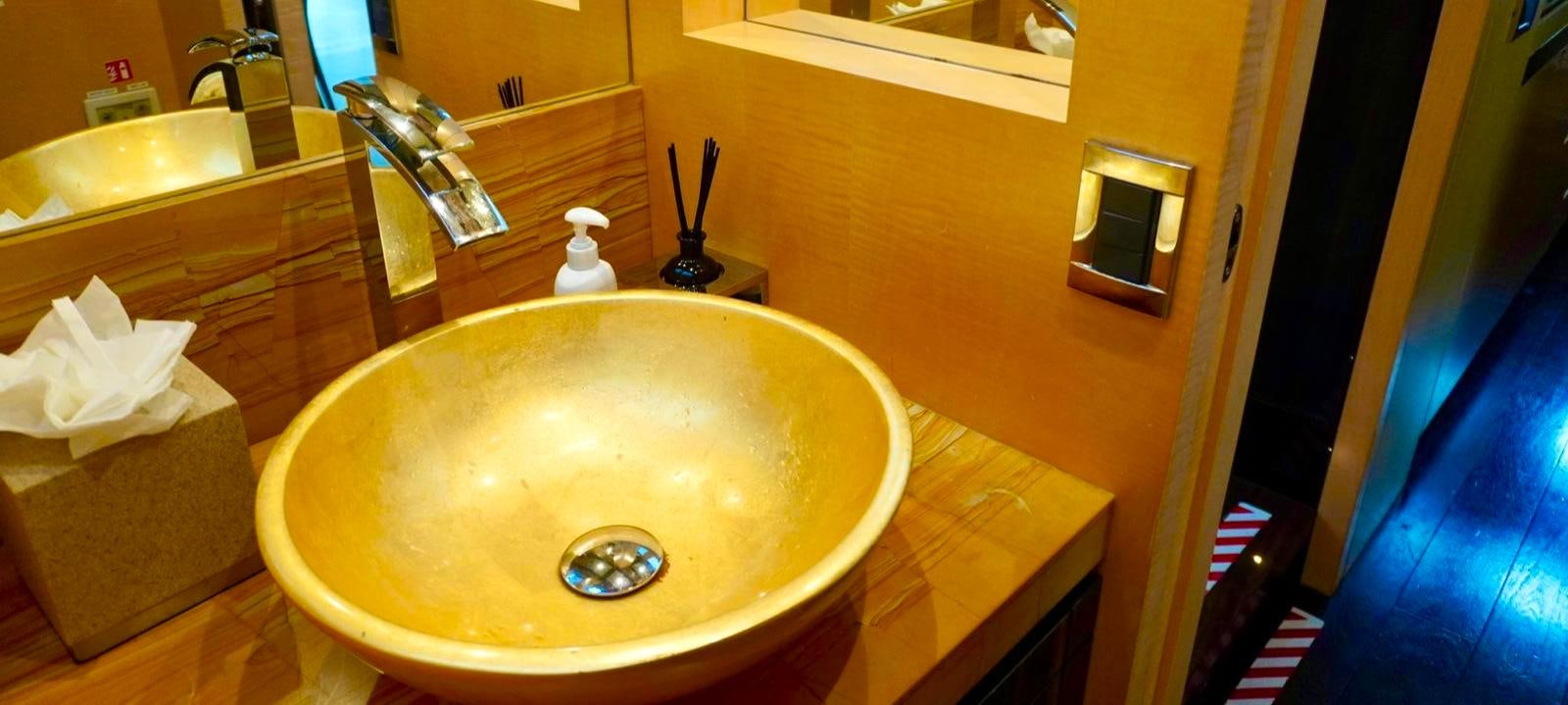 a sink in a bathroom aboard OUR TIME Yacht for Sale