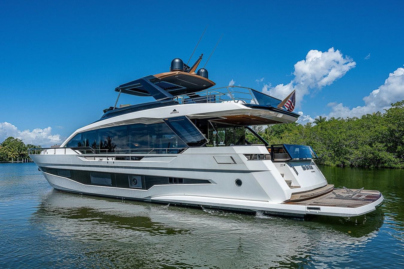 a boat on the water aboard SO SO NICE Yacht for Sale