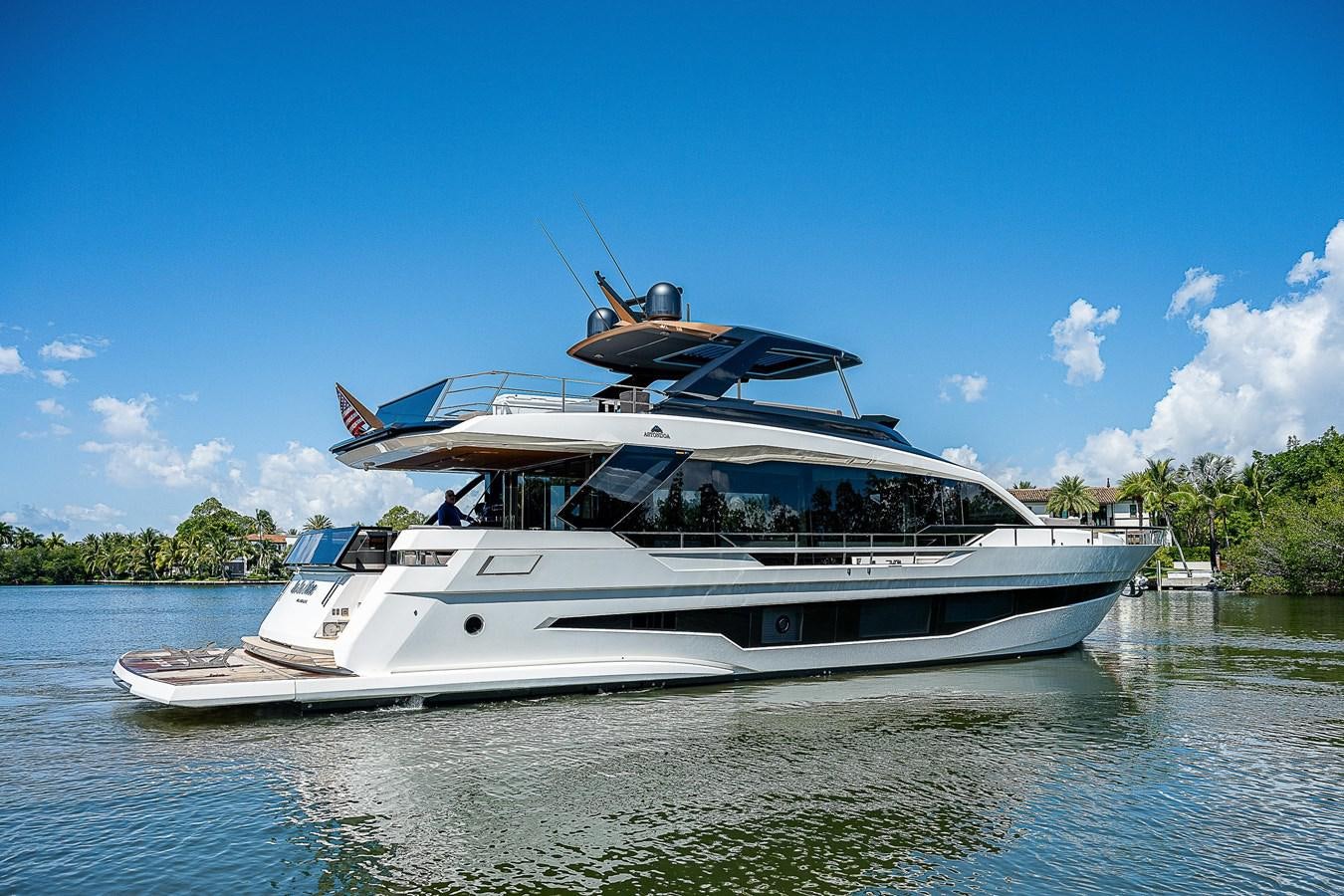 a boat on the water aboard SO SO NICE Yacht for Sale