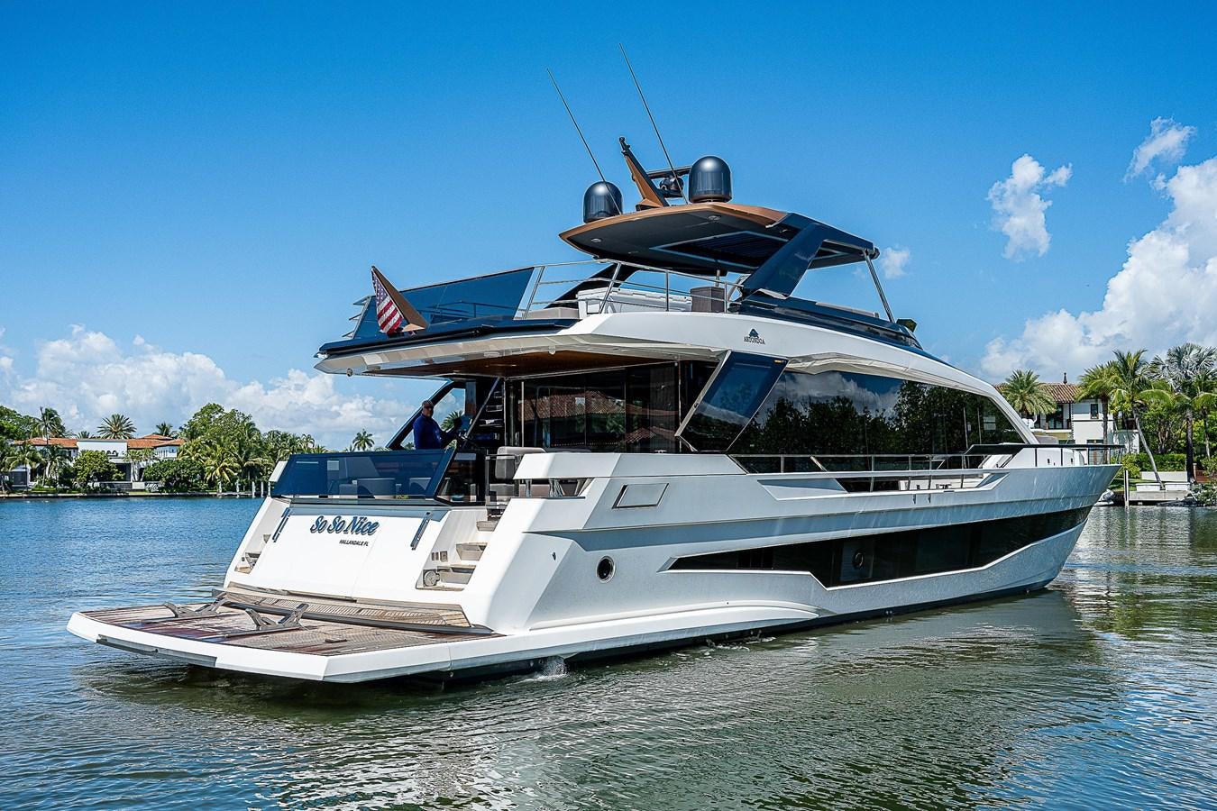 a boat on the water aboard SO SO NICE Yacht for Sale